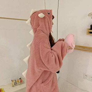 ★한정 할인 (ch극세사동물잠옷) 공룡가운 핑크 L size